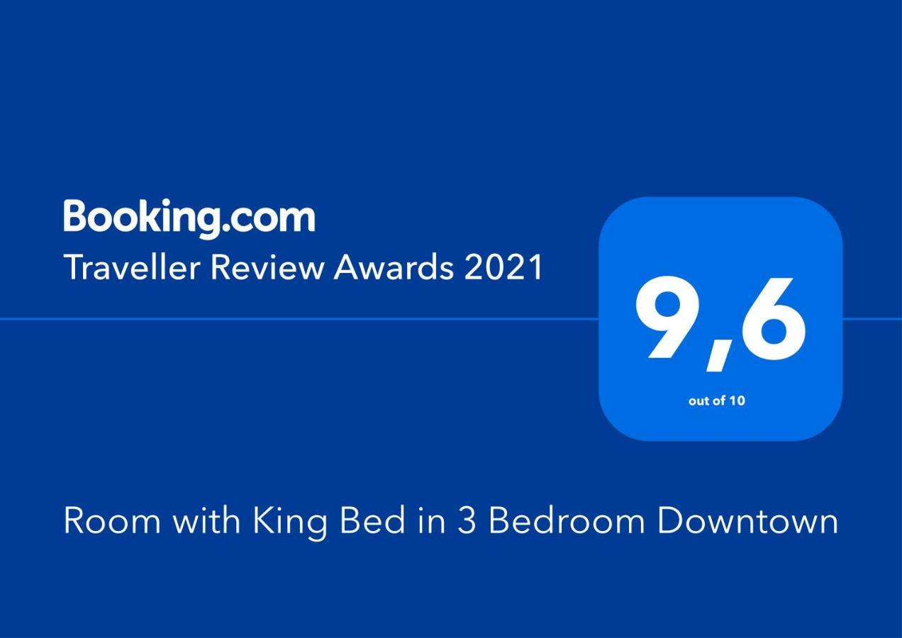 With King Bed In Shared 3 Bedroom Downtown Homestay *
